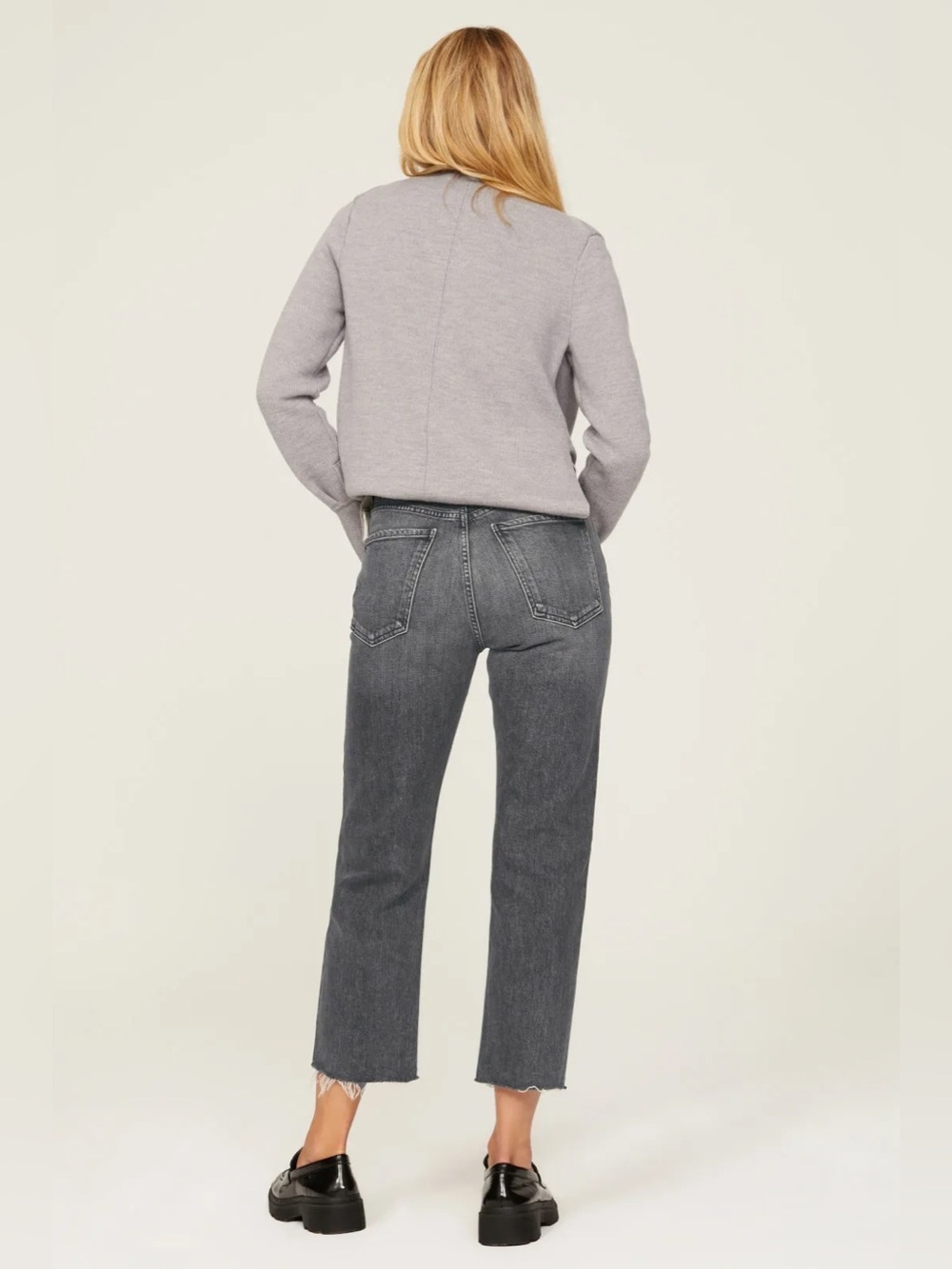 Citizens of Humanity Daphne Crop Jeans Gray Stovepipe Silhouette Size 28 - Picture 2 of 13